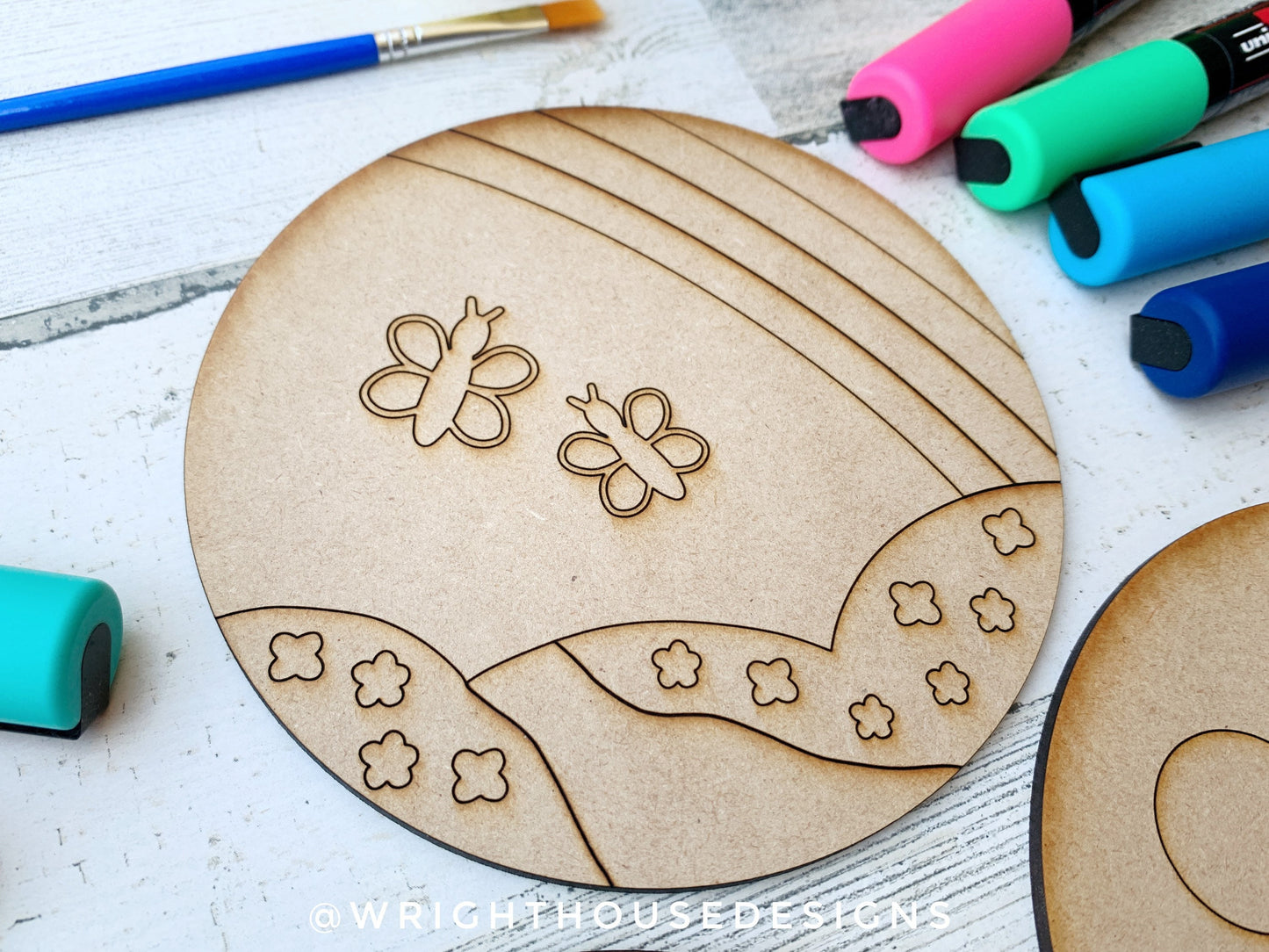 Girl's Color Diy Craft Bundle - Scoring Pattern Round For Diy Painting - Files for Sign Making - SVG Cut File For Glowforge - Digital File