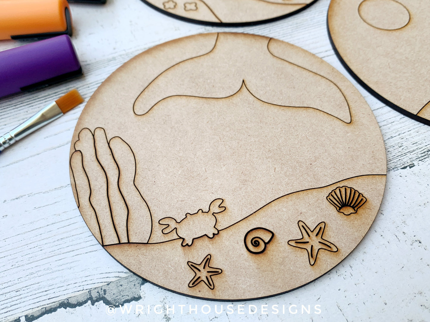 Girl's Color Diy Craft Bundle - Scoring Pattern Round For Diy Painting - Files for Sign Making - SVG Cut File For Glowforge - Digital File