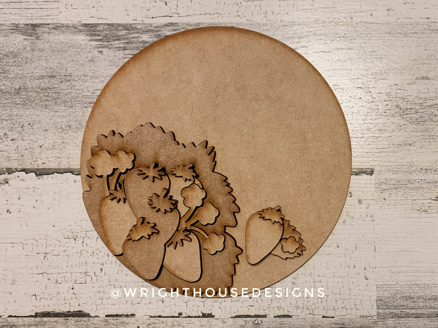Sweet Summer Strawberry Fruit Theme Nursery and Door Round - Sign Making and DIY Kits - Cut File For Glowforge Lasers - Digital SVG File