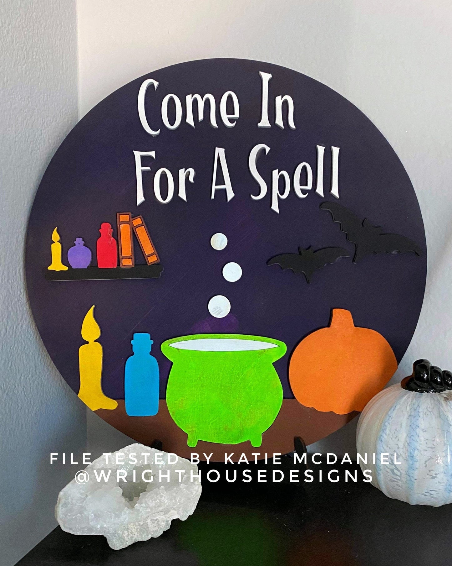 Welcome to the Witch's Lair Halloween Door Hanger Bundle - Seasonal Sign Making and DIY Kits - Digital SVG Cut File For Glowforge Lasers