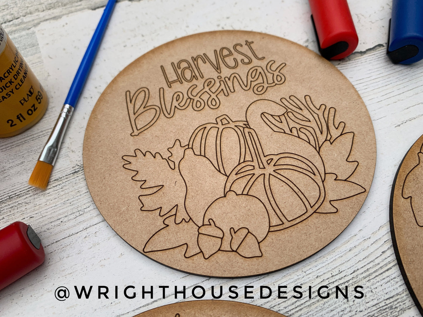 Autumn Color Craft Bundle - Scoring Pattern Round For Diy Painting - Files for Sign Making - SVG Cut File For Glowforge - Digital File