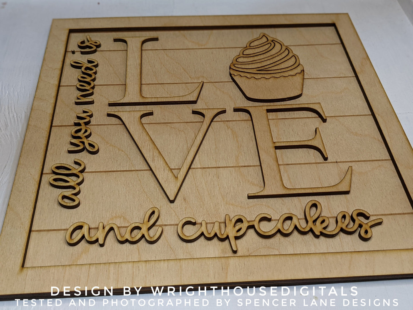 Valentine’s Day Love and Cupcakes - Subway Coffee Bar Framed Sign - Files for Sign Making - SVG Cut File For Glowforge - Digital File