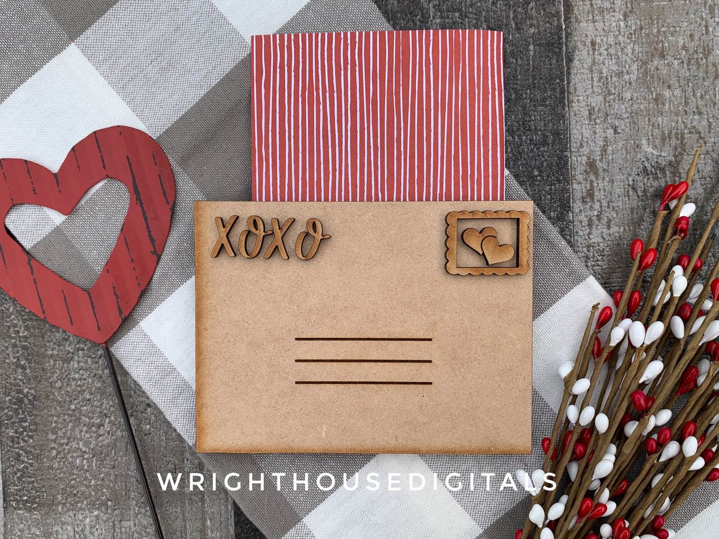 Valentine’s Diy Mailbox - Gift Card Holder Set - Tier Tray Craft - Files for Laser Making - SVG Cut File For Glowforge - Digital File