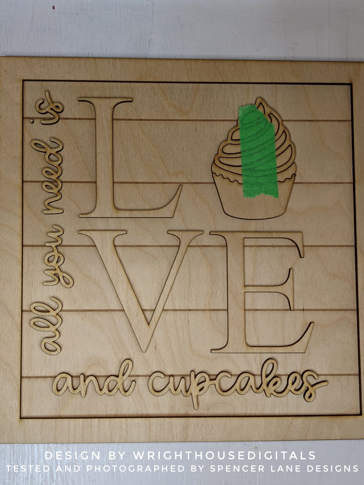 Valentine’s Day Love and Cupcakes - Subway Coffee Bar Framed Sign - Files for Sign Making - SVG Cut File For Glowforge - Digital File