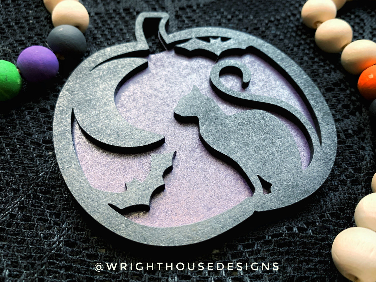 Layered Silhouette Pumpkins Ornament Bundle - Seasonal Tiered Tray Decor and DIY Kits - Cut File For Glowforge Lasers - Digital SVG File