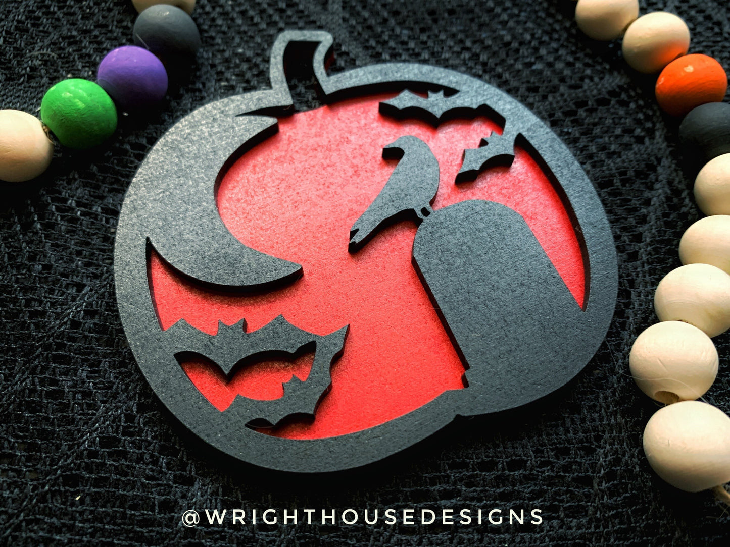 Layered Silhouette Pumpkins Ornament Bundle - Seasonal Tiered Tray Decor and DIY Kits - Cut File For Glowforge Lasers - Digital SVG File