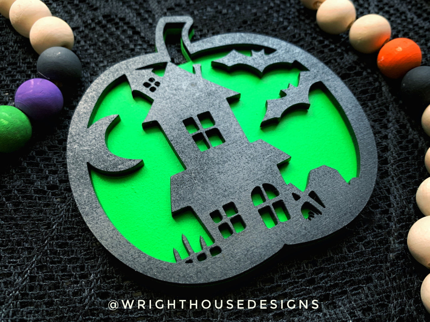 Layered Silhouette Pumpkins Ornament Bundle - Seasonal Tiered Tray Decor and DIY Kits - Cut File For Glowforge Lasers - Digital SVG File