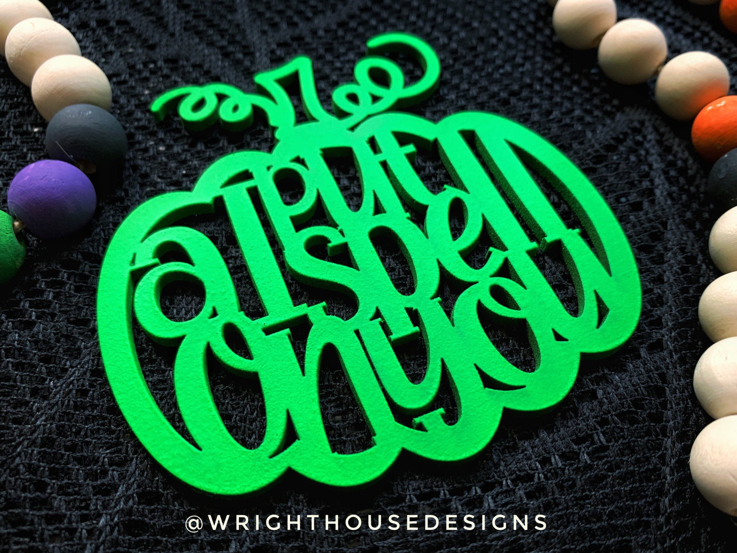Pumpkin Welded Word Ornament Bundle For Halloween Trees - Trick or Treat Pumpkins - Quick Cut File For Glowforge Lasers - Digital SVG File