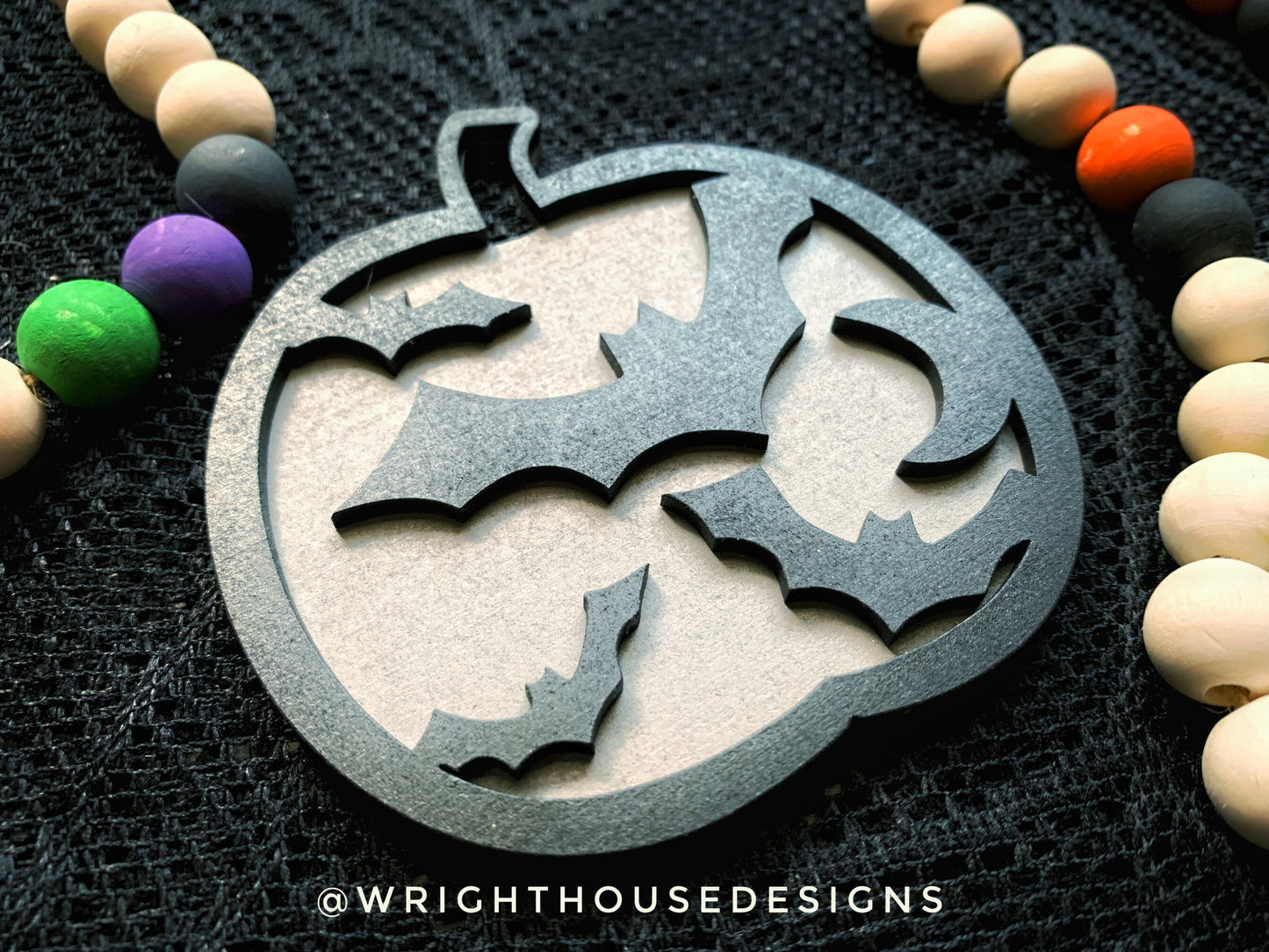 Layered Silhouette Pumpkins Ornament Bundle - Seasonal Tiered Tray Decor and DIY Kits - Cut File For Glowforge Lasers - Digital SVG File