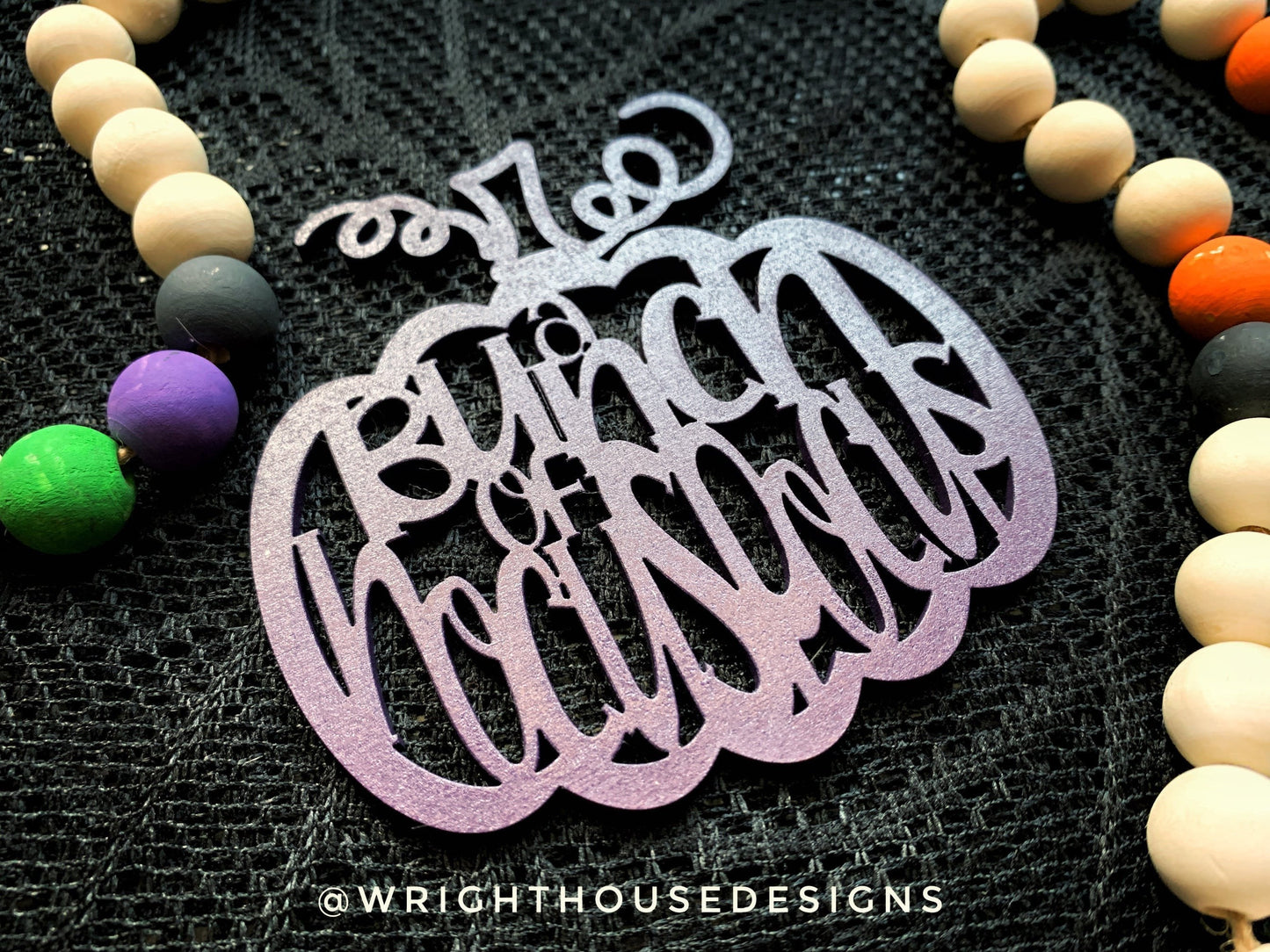 Pumpkin Welded Word Ornament Bundle For Halloween Trees - Trick or Treat Pumpkins - Quick Cut File For Glowforge Lasers - Digital SVG File