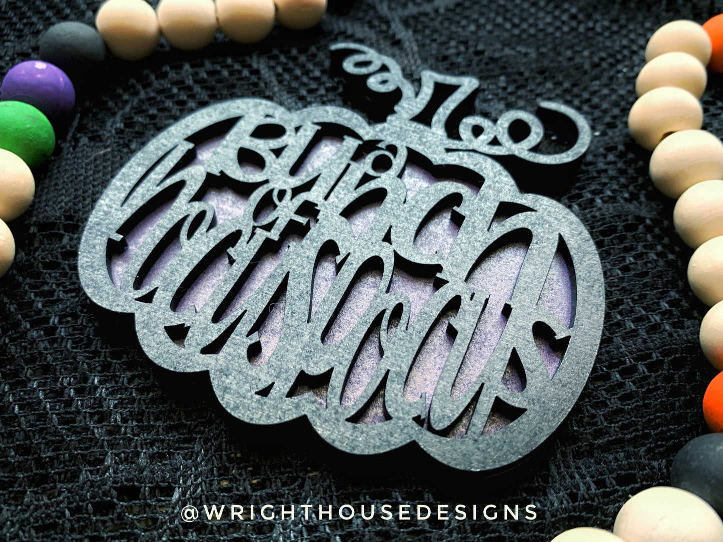 Pumpkin Welded Word Ornament Bundle For Halloween Trees - Trick or Treat Pumpkins - Quick Cut File For Glowforge Lasers - Digital SVG File