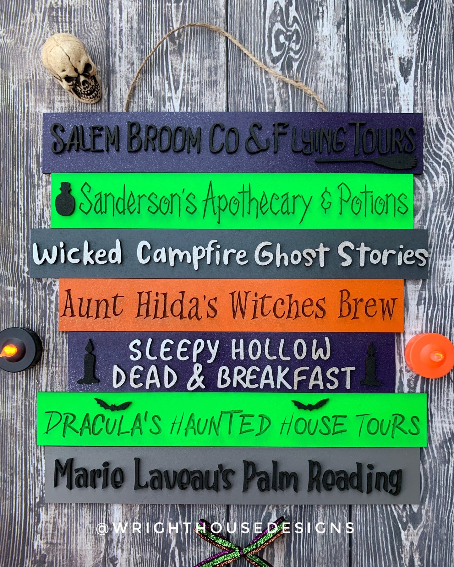 Halloween Horror Street Post Stacked Sign Bundle - Seasonal Wall Decor and DIY Kits - Cut File For Glowforge Lasers - Digital SVG File