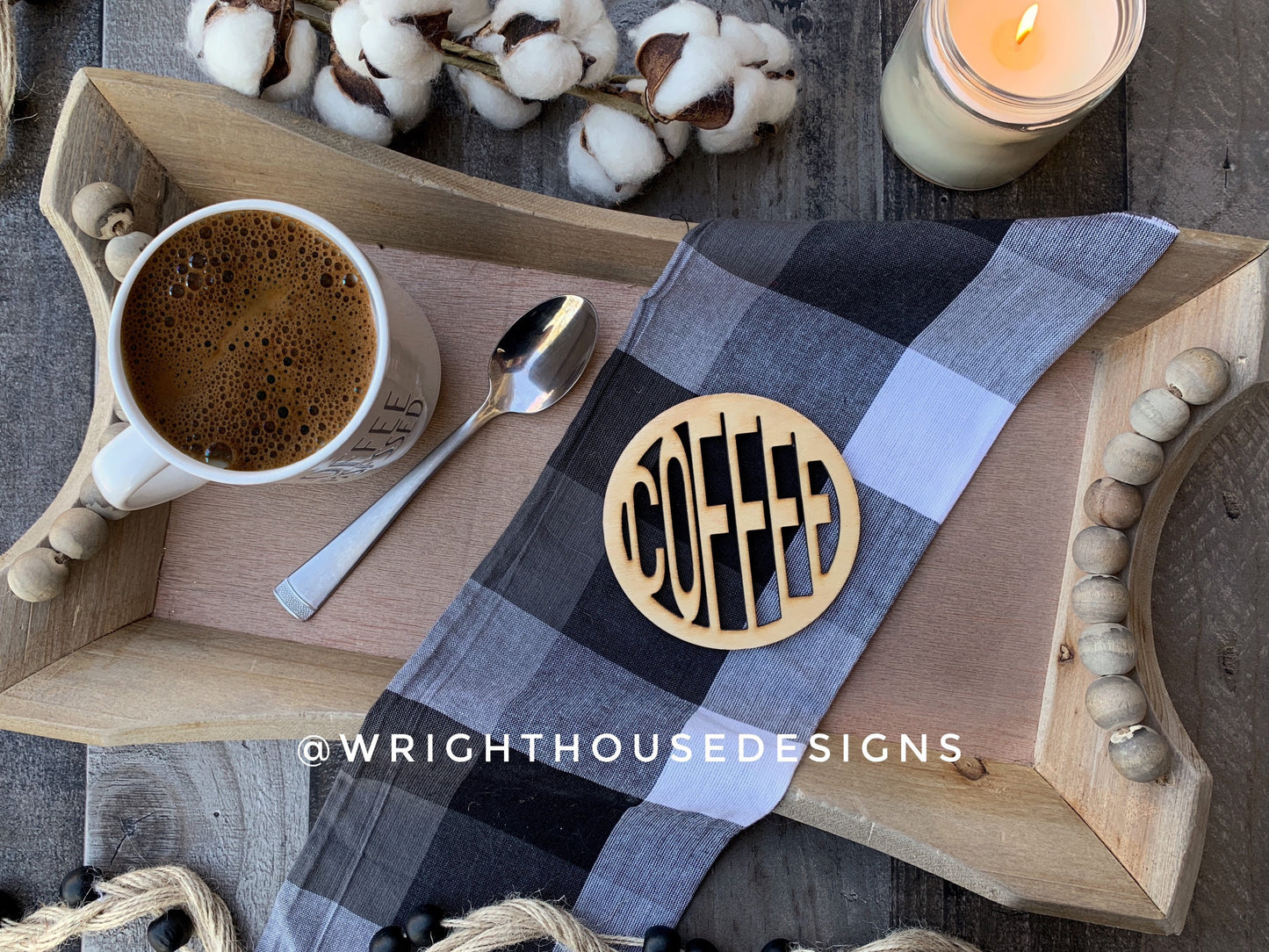 Coffee and Tea Enthusiast Coaster Set - Chai, Mocha, Latte - Quick Cut Files for Laser Making - SVG Cut File For Glowforge - Digital File