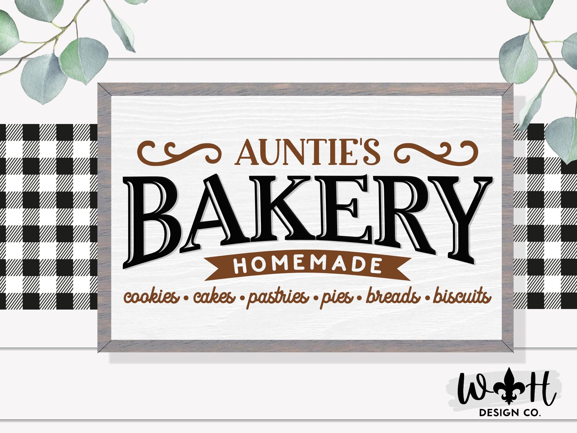 Momma’s Bakery - Homemade Cookies Cakes - Coffee Bar Sign - Seasonal Farmhouse Home and Kitchen Decor - Handcrafted Wooden Framed Wall Art
