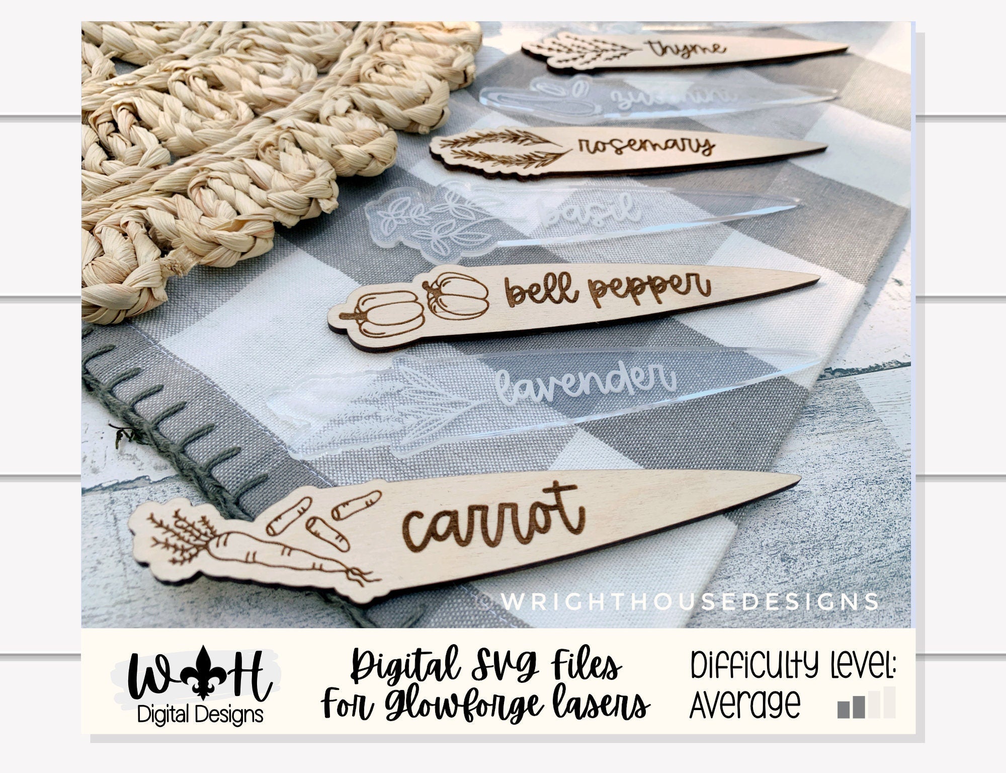 Herb and Vegetable Garden Stakes Bundle Plant and Seed Cultivation