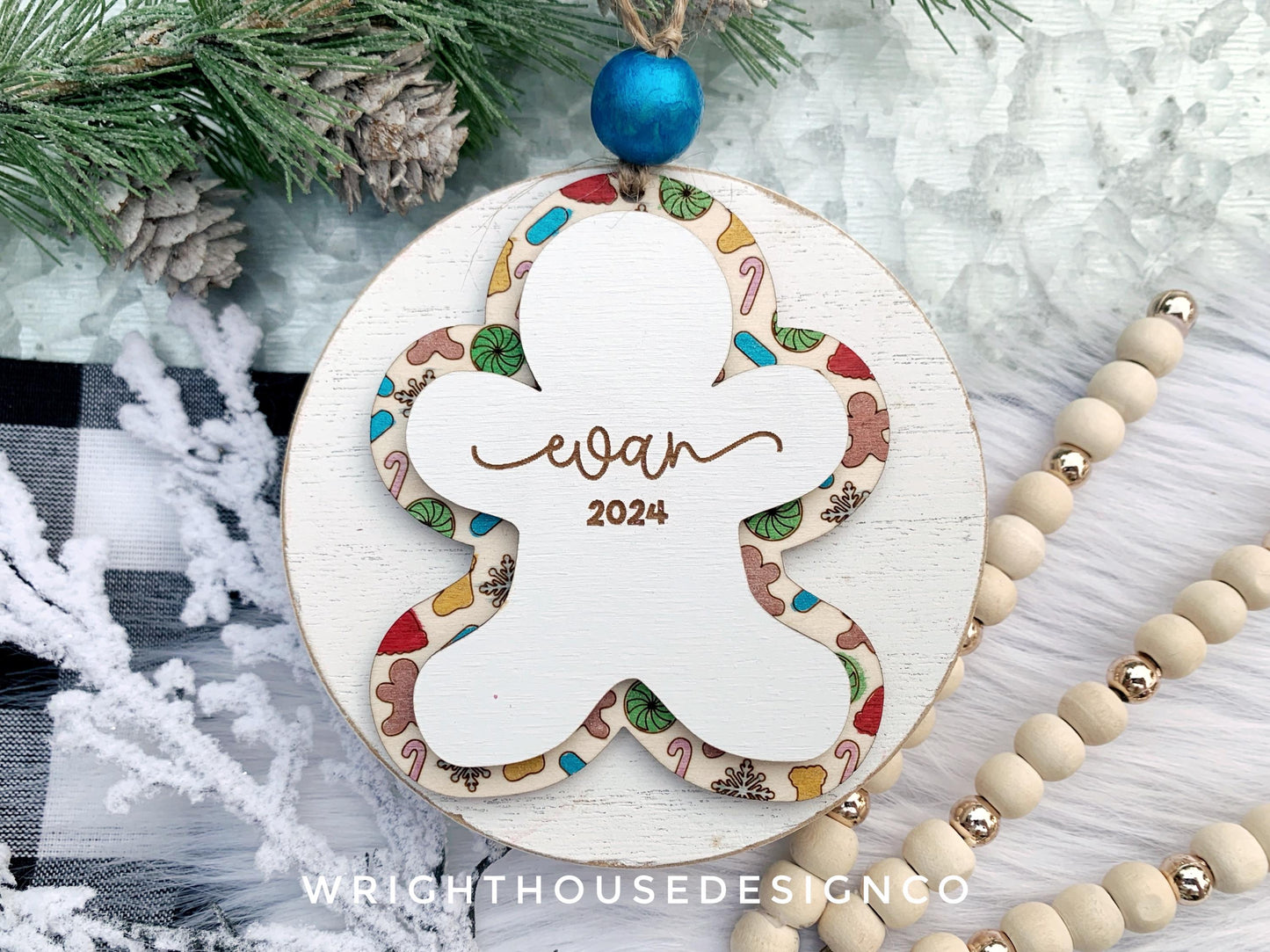 Christmas Doodle Cookies - Layered Build A Holiday Ornament Bundle - Quick Cut and Score File For Glowforge Lasers - Digital SVG File