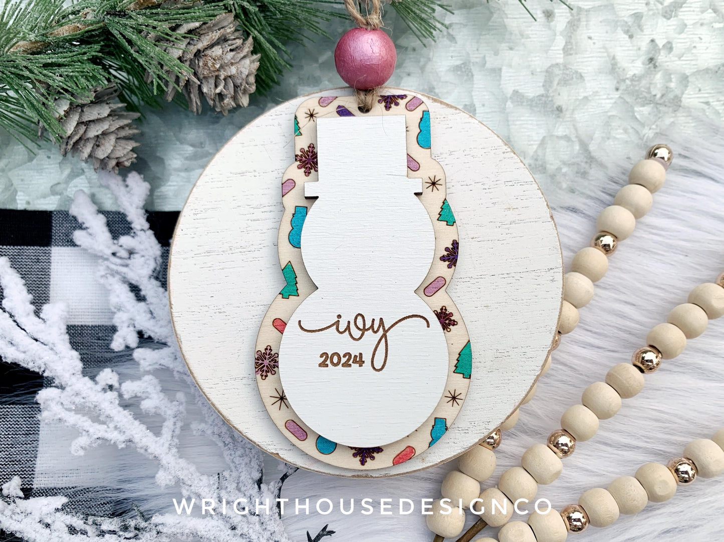 Christmas Doodle Cookies - Layered Build A Holiday Ornament Bundle - Quick Cut and Score File For Glowforge Lasers - Digital SVG File