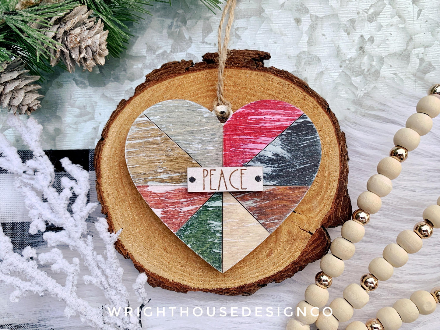 Rustic Farmhouse Quilt Pattern Line Ornaments - Minimalist Ornament Set - Quick Cut and Score File For Glowforge Lasers - Digital SVG File
