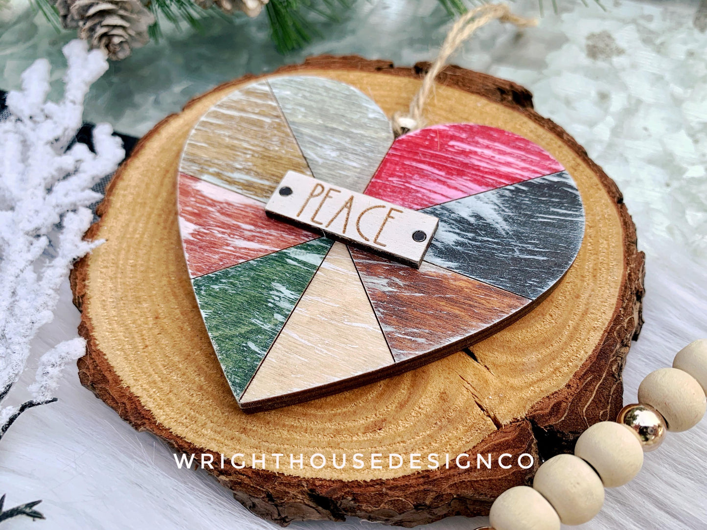 Rustic Farmhouse Quilt Pattern Line Ornaments - Minimalist Ornament Set - Quick Cut and Score File For Glowforge Lasers - Digital SVG File