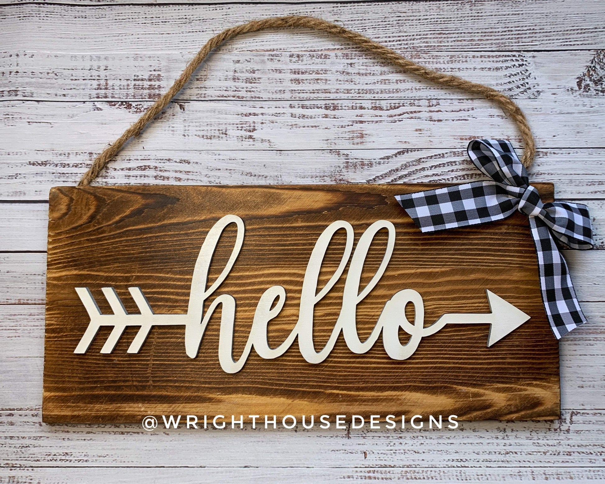 Hello, Welcome, Home Arrows - Place Settings - Welded Words - Files for Sign Making - SVG Cut File For Glowforge - Digital File