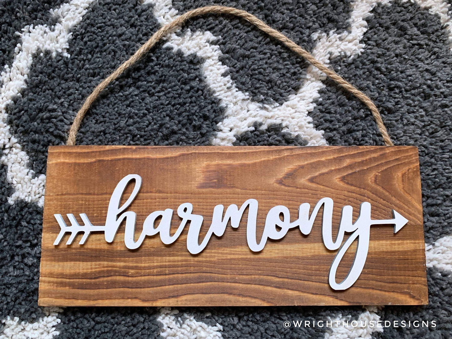 Harmony, Peace, Love - Welded Arrow Words - Files for Sign Making - SVG Cut File For Glowforge - Digital File