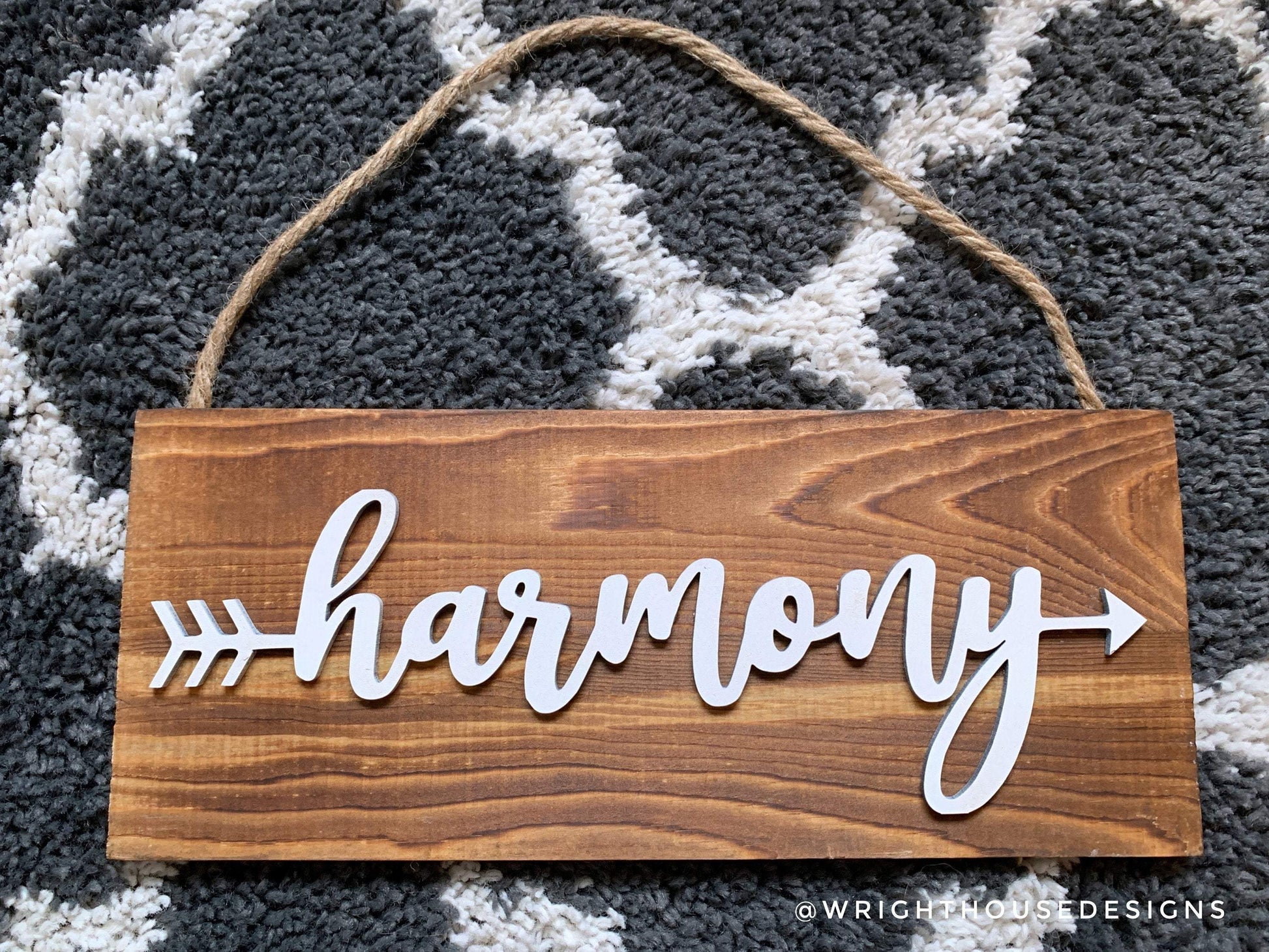 Harmony, Peace, Love - Welded Arrow Words - Files for Sign Making - SVG Cut File For Glowforge - Digital File