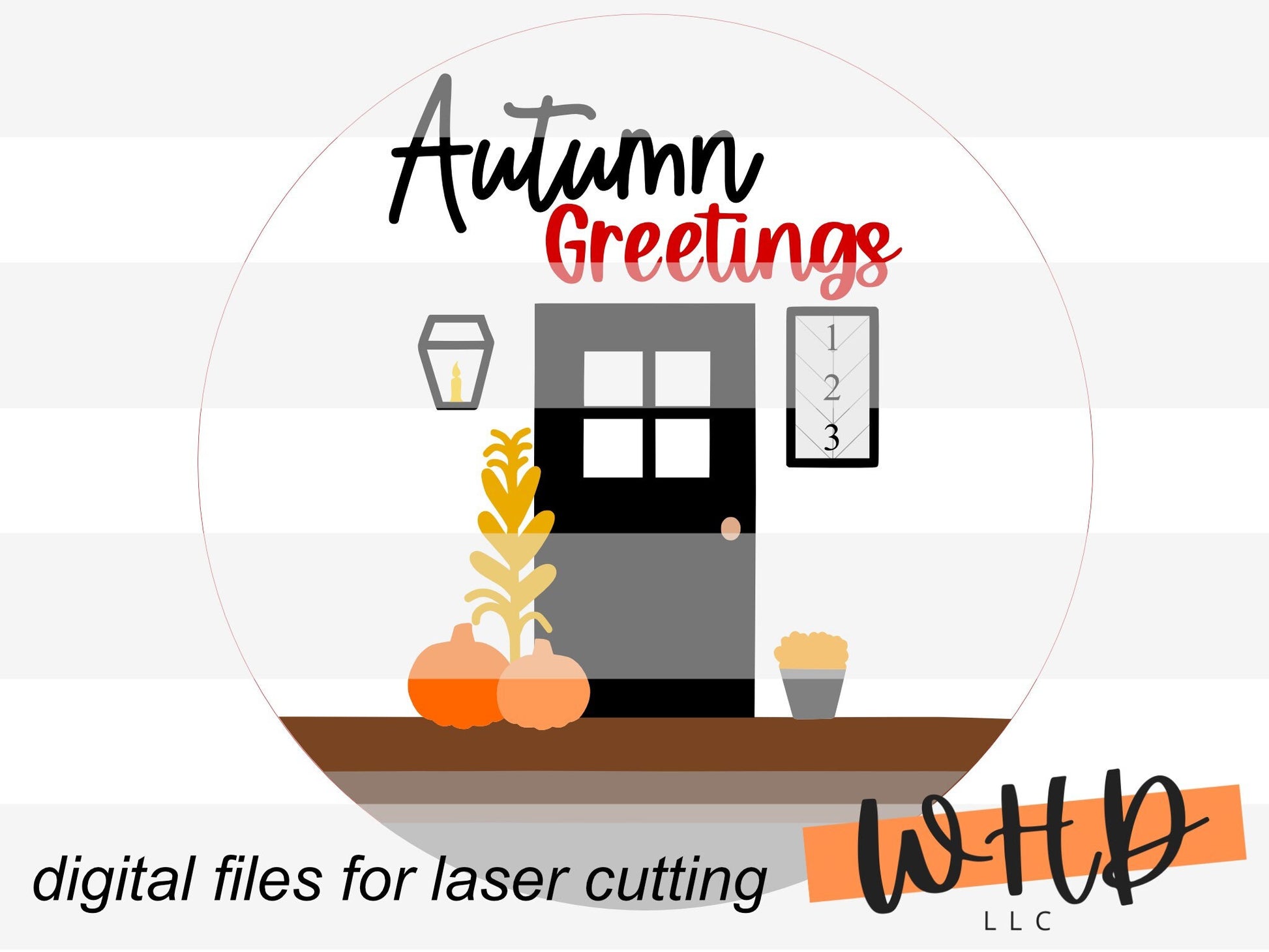 Fall File Sign Bundle Autumn Door Hanger Rounds - Seasonal Sign Making and DIY Kits - Cut File For Glowforge Laser - Digital SVG File