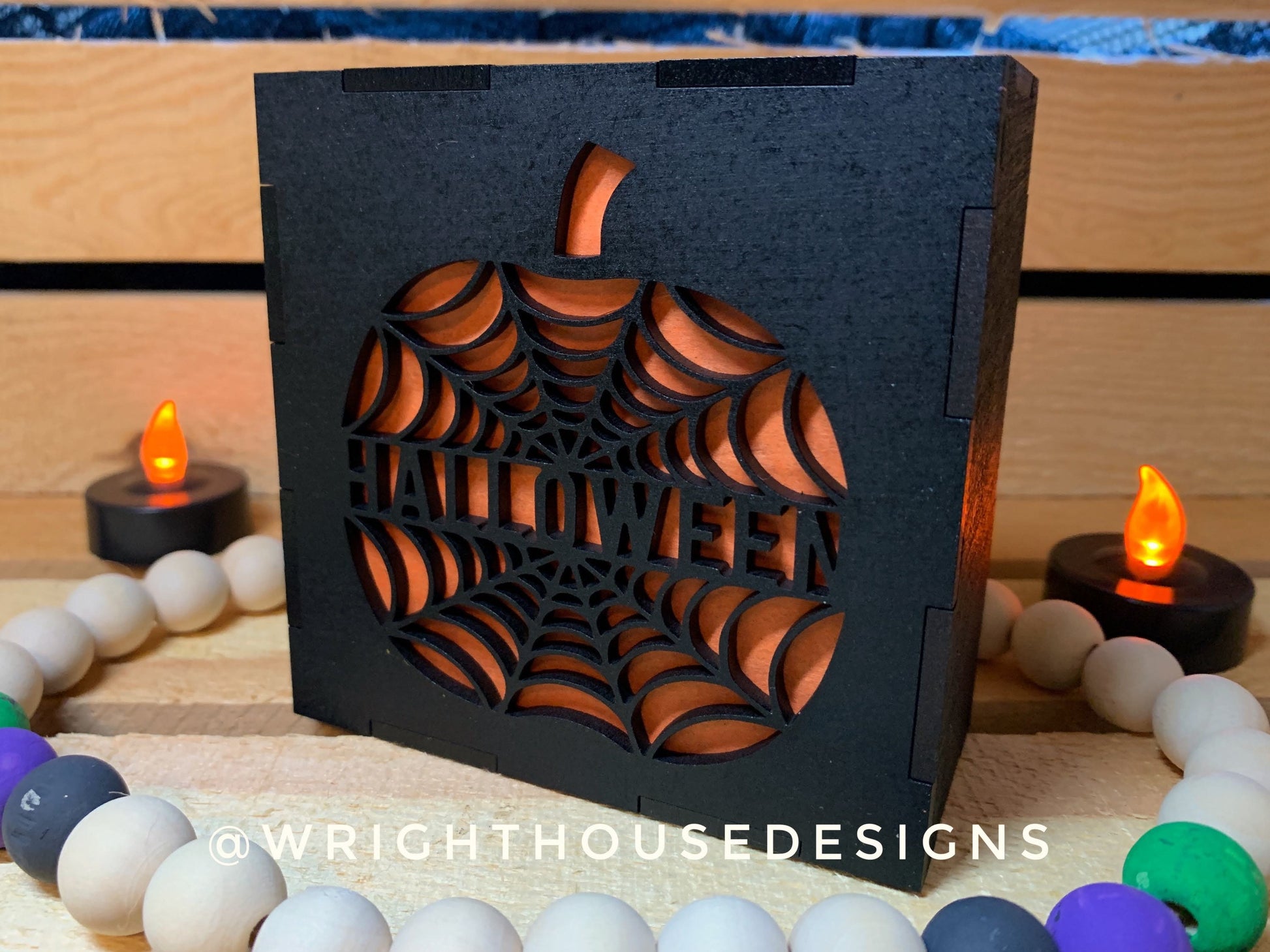 Halloween Illuminating Interlocking Shadow Boxes - Light Up Seasonal Home Decor - Quick Cut File For Glowforge Lasers - Digital SVG File