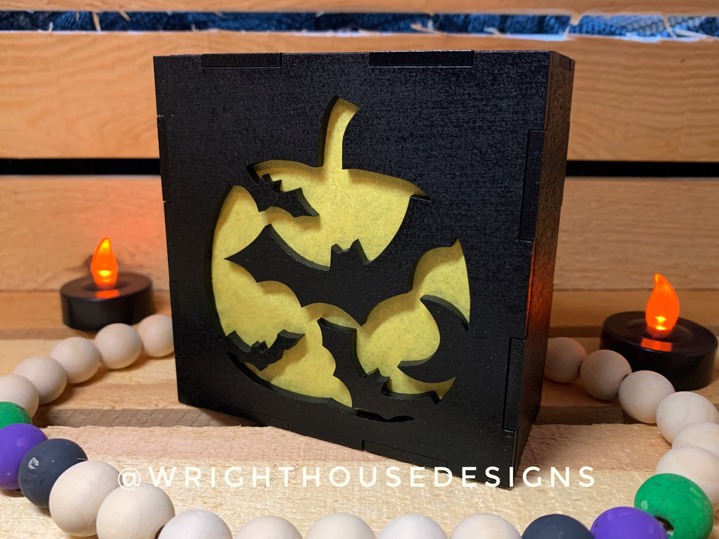 Halloween Illuminating Interlocking Shadow Boxes - Light Up Seasonal Home Decor - Quick Cut File For Glowforge Lasers - Digital SVG File