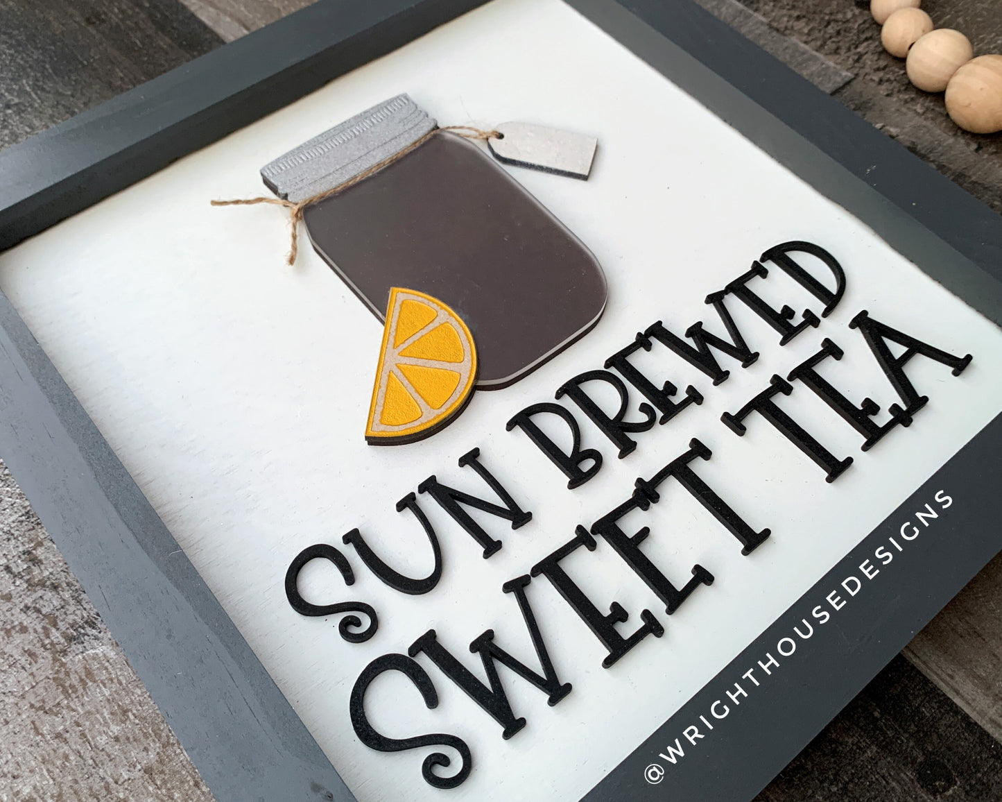 Mason Jar Sun Brewed Sweet Tea Shelf Sitter Round - Farmhouse Sign Making and DIY Kits - Cut File For Glowforge Lasers - Digital SVG File