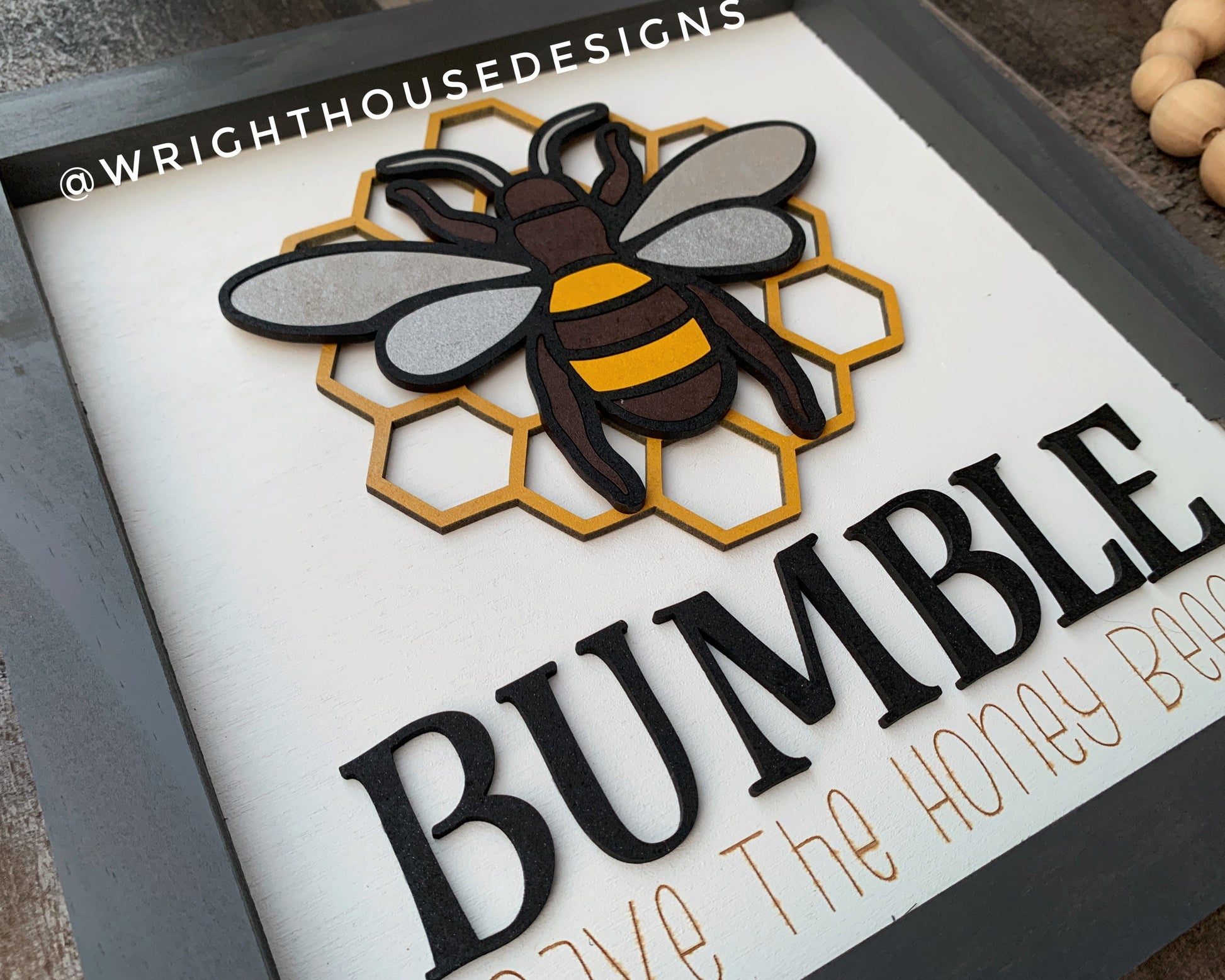 Mason Jar Save The Honey Bees Shelf Sitter Round - Farmhouse Sign Making and DIY Kits - Cut File For Glowforge Lasers - Digital SVG File