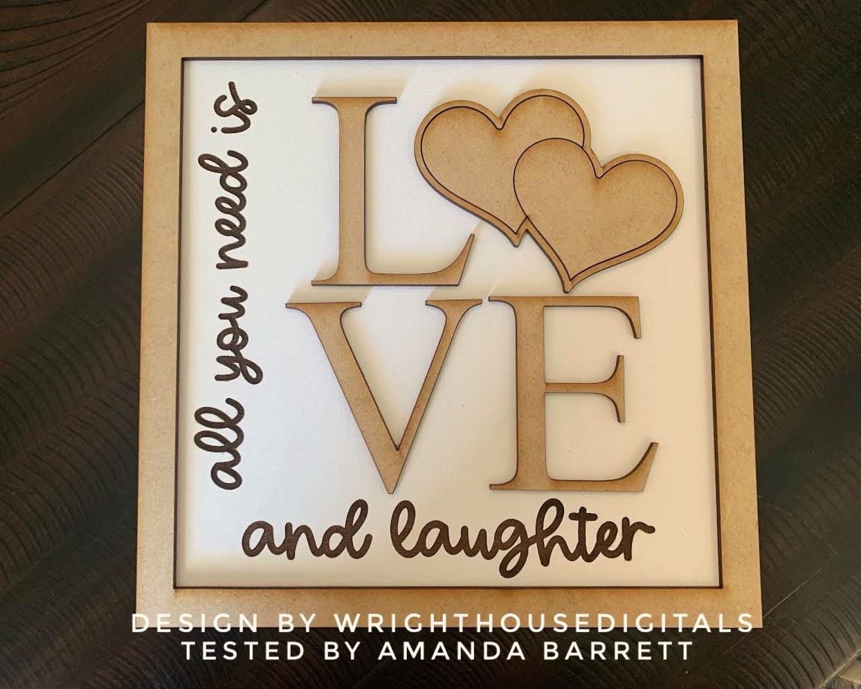 Valentine’s Day Love and Laughter - Subway Coffee Bar Framed Sign - Files for Sign Making - SVG Cut File For Glowforge - Digital File