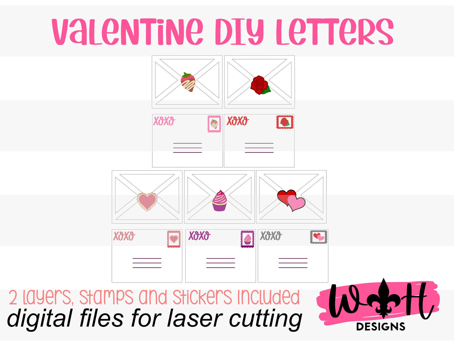 Valentine’s Day Letters Diy Set - Coffee Bar Sign - Files for Laser Making - SVG Cut File For Glowforge - Digital File