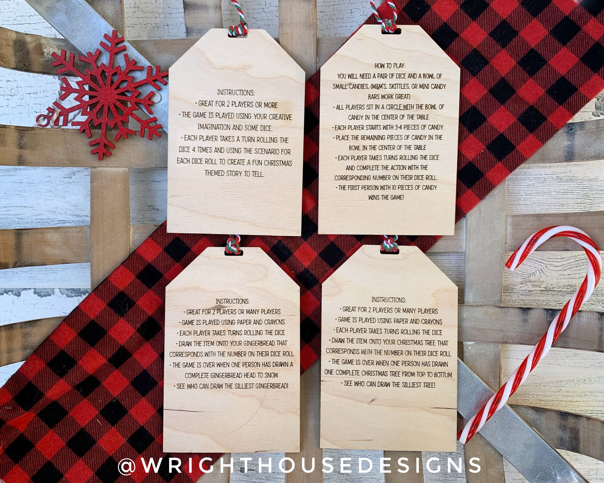 Holiday Dice Game Tags - Gift Exchange Game - Christmas Eve Box - Stocking Stuffers - Secret Santa Gift - Office Party - Family Game Night