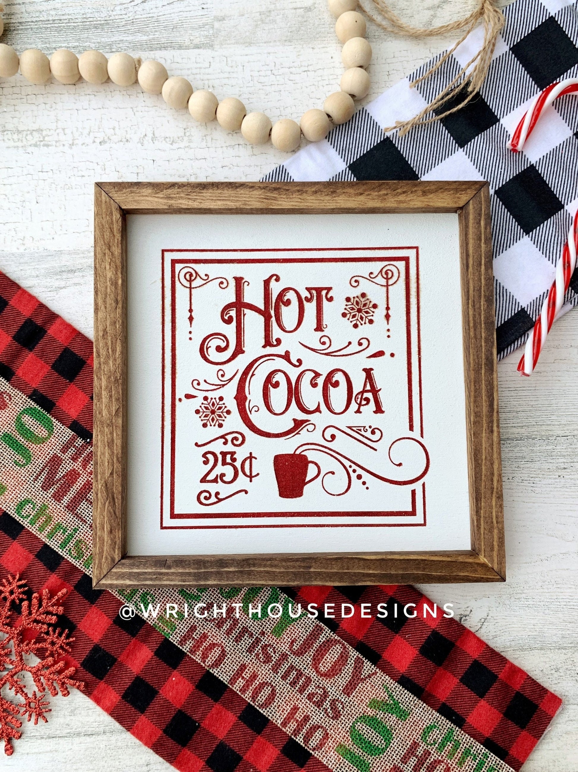 Sweater Weather - Hot Cocoa - Christmas Coffee Bar Sign - Nordic Ski Lodge Decor - Festive Wall Art - Winter Cottagecore - Secret Santa Gift