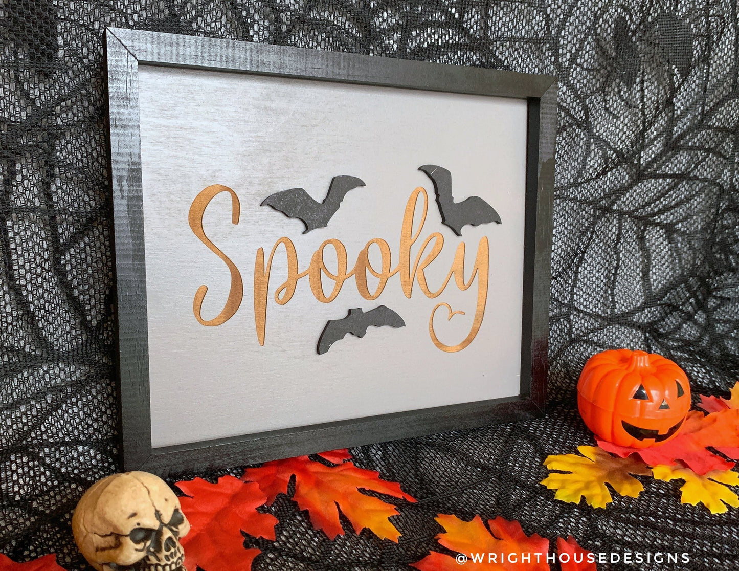 Spooky Bats - Halloween Seasonal Coffee Bar Sign - Witchy Wall Sign - Dark Academia - Cottagcore Home and Kitchen Decor - Gothic Wall Art