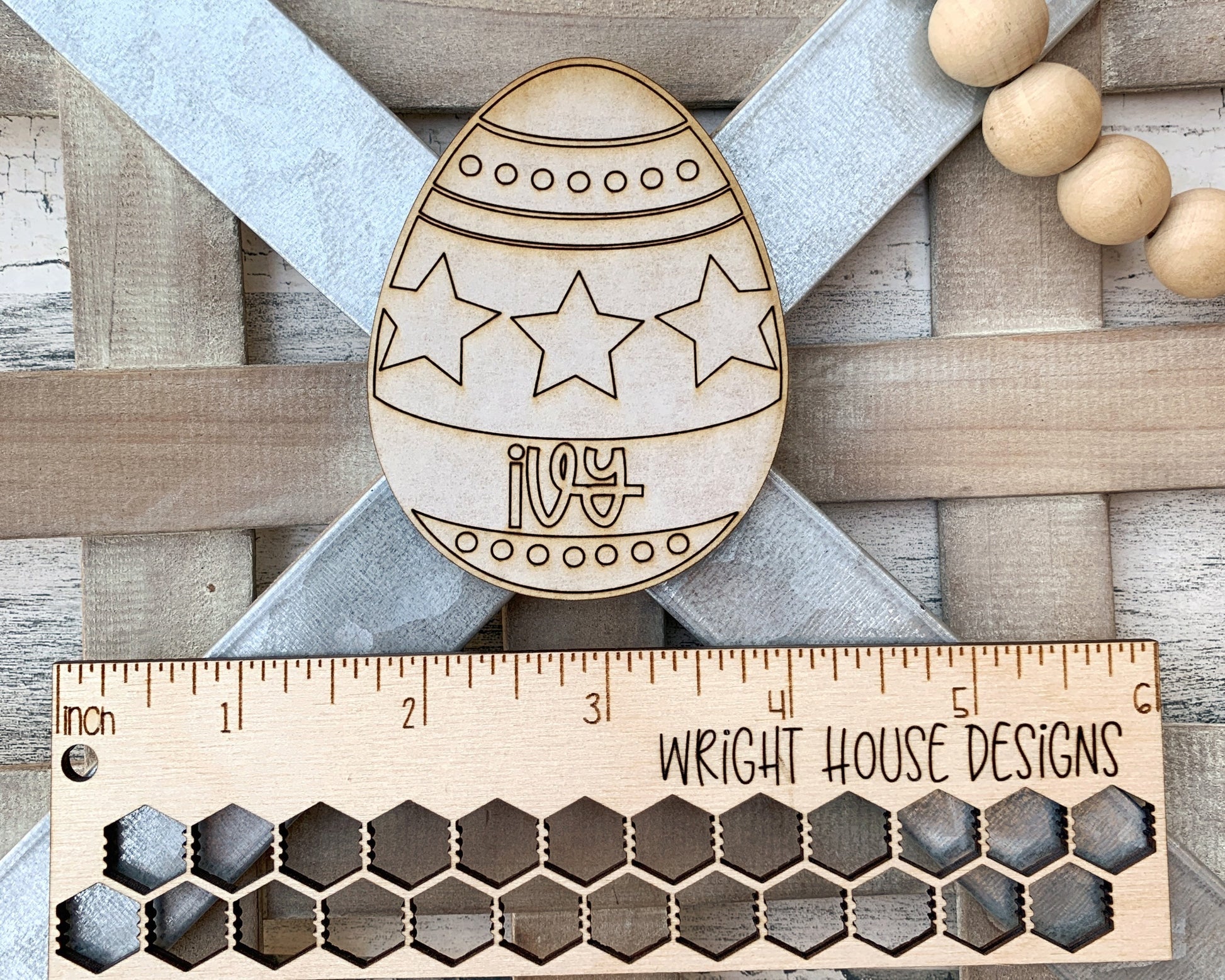 Easter Bunny Color Eggs and Personalizable Basket Tags - Tiered Tray Decor and DIY Kits - Cut File For Glowforge Lasers - Digital SVG File