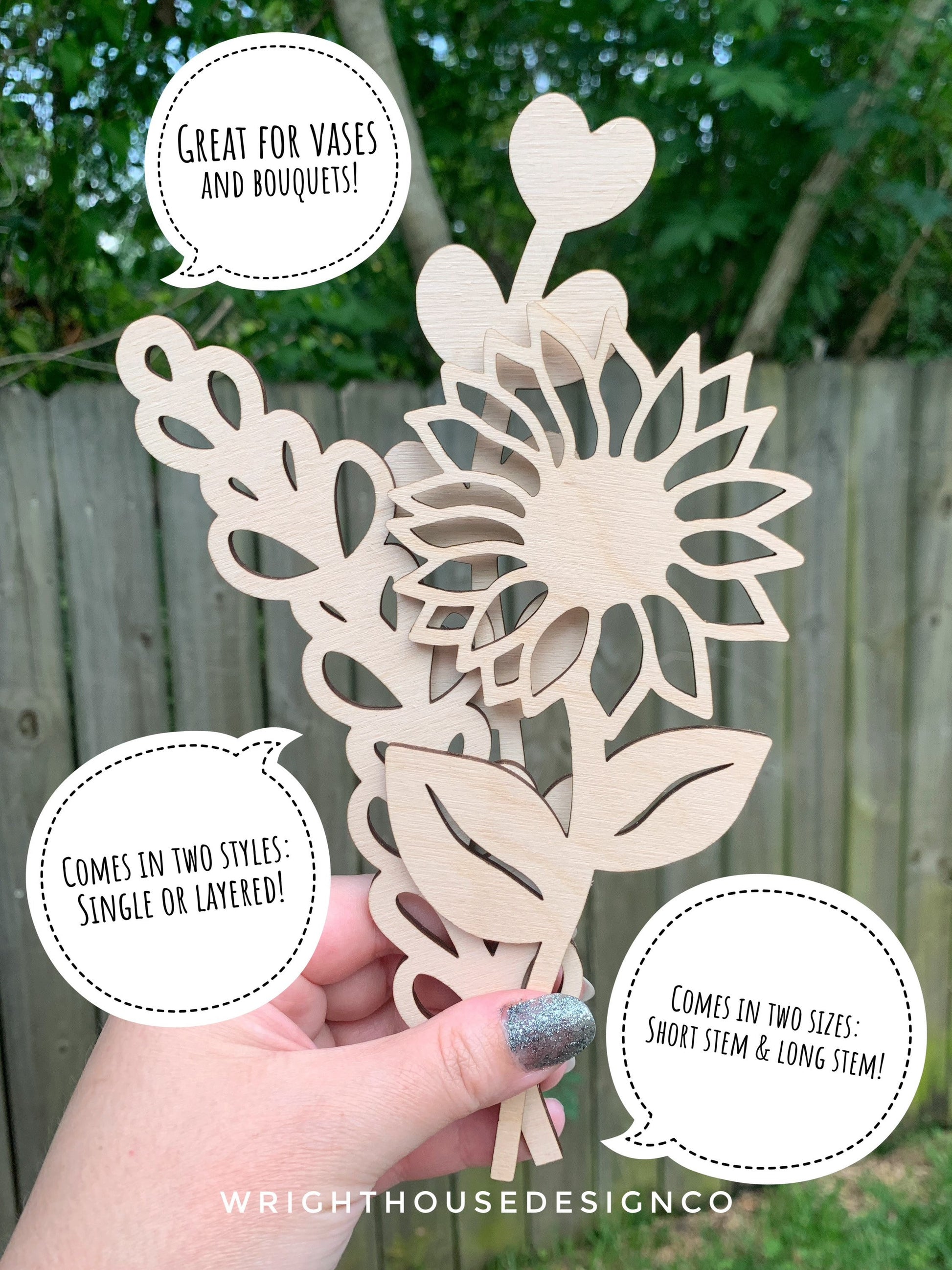 Calla Lily Wooden Laser Cut Flowers - Simple Diy Florals For Bouquets - Files for Sign Making - SVG Cut File For Glowforge - Digital File