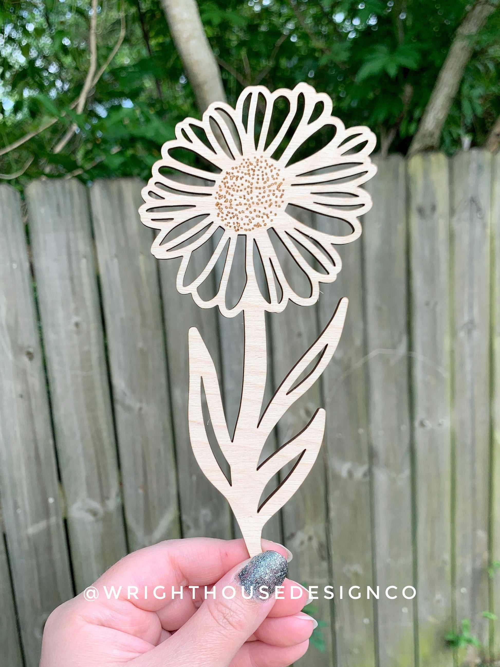 Daisy Wooden Laser Cut Flowers - Simple Diy Florals For Bouquets - Files for Sign Making - SVG Laser Cut File For Glowforge - Digital File