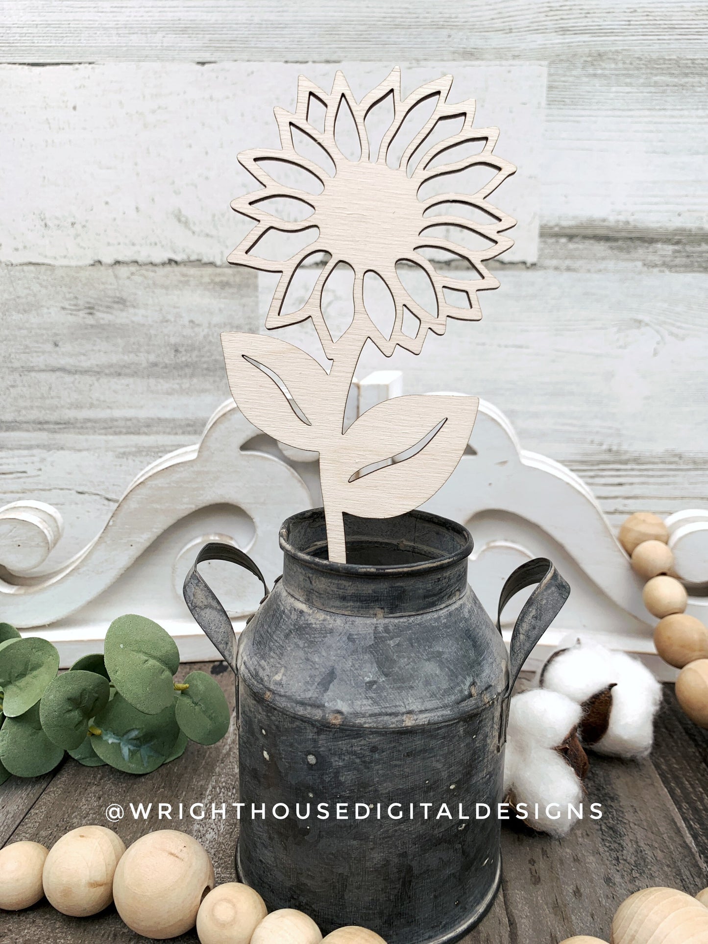 Sunflower Wooden Laser Cut Flowers - Simple Diy Florals For Bouquets - Files for Sign Making - SVG Cut File For Glowforge - Digital File