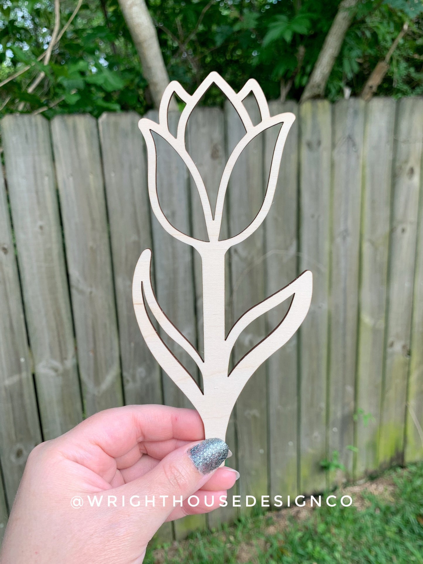 Tulip Wooden Laser Cut Flowers - Simple Diy Florals For Bouquets - Files for Sign Making - SVG Cut File For Glowforge - Digital File