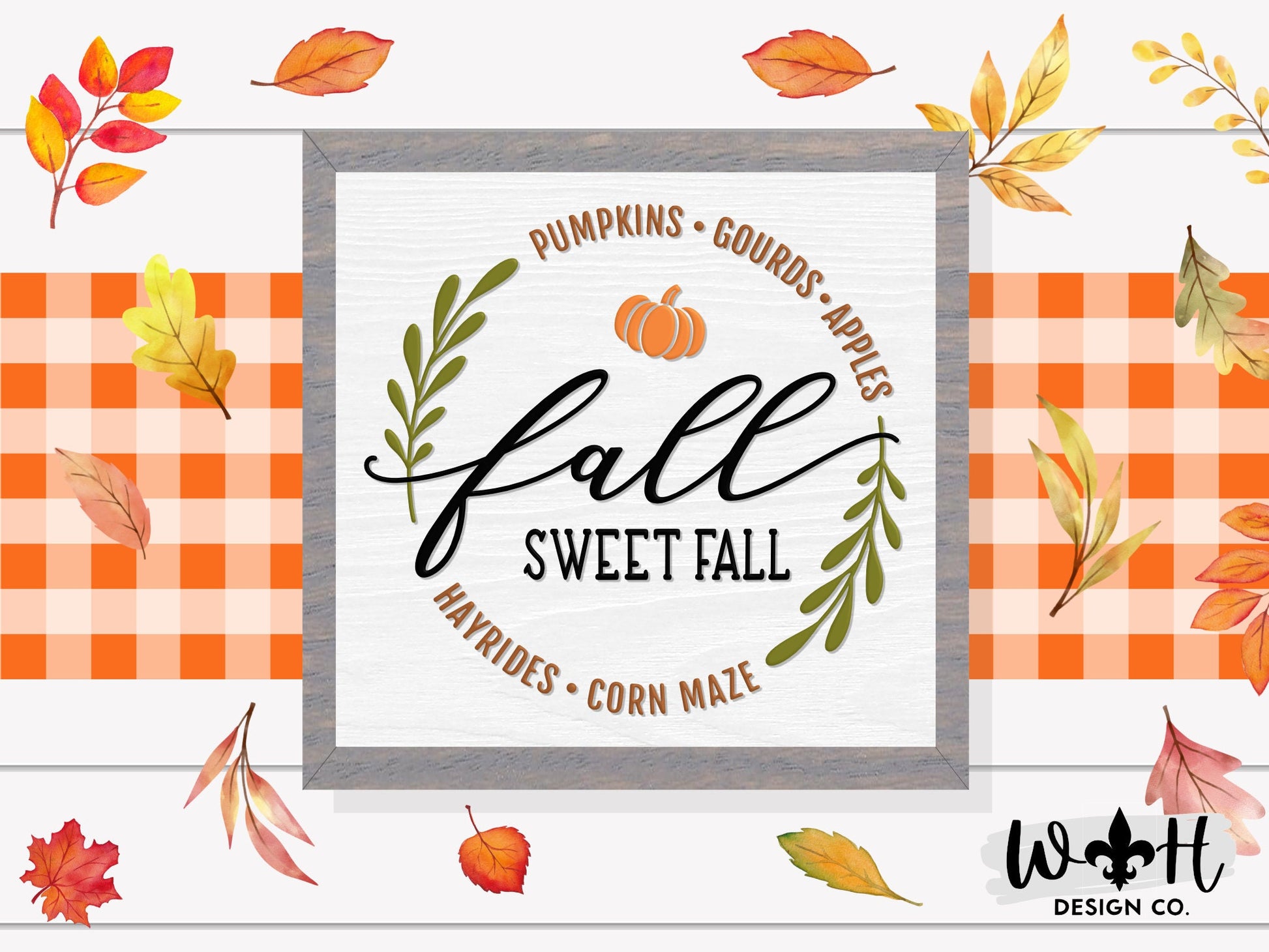 Fall Sweet Fall - Wooden Coffee Bar Sign - Autumn Cottagecore - Country Farmhouse Home Decor - Entry Table Decor - Seasonal Framed Wall Art