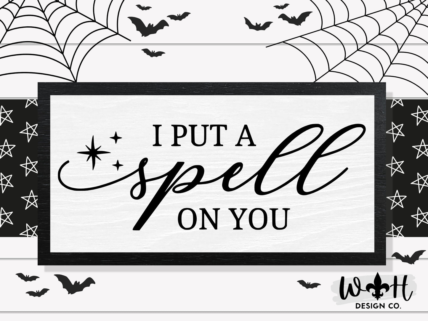 I Put A Spell On You - Modern Farmhouse Halloween - Witchy Coffee Bar Sign - Hocus Pocus Wall Art - Dark Cottagecore Home and Kitchen Decor