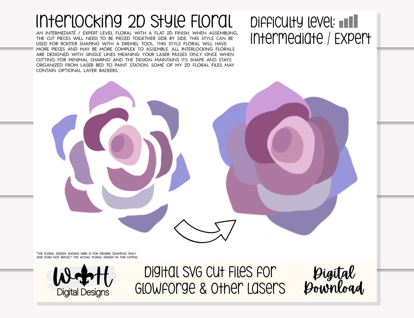 Hey Ya'll Magnolia Blooms Shelf Sitter - Seasonal Floral Sign Making and DIY Kits - Cut File For Glowforge Lasers - Digital SVG File