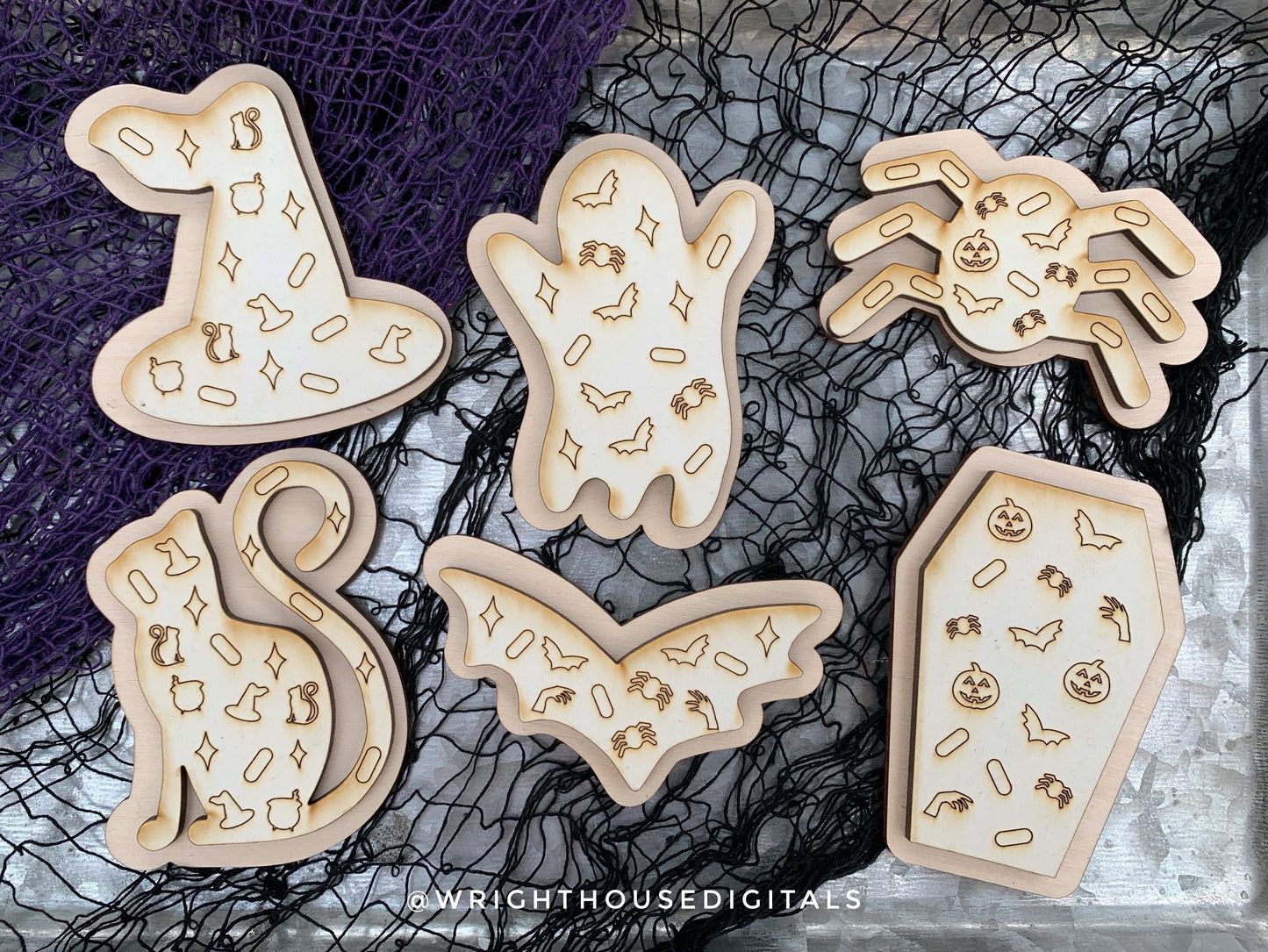 Halloween Sprinkle Cookies Bundle - Seasonal Tiered Tray Decor and DIY Kits - Cut File For Glowforge Lasers - Digital SVG File