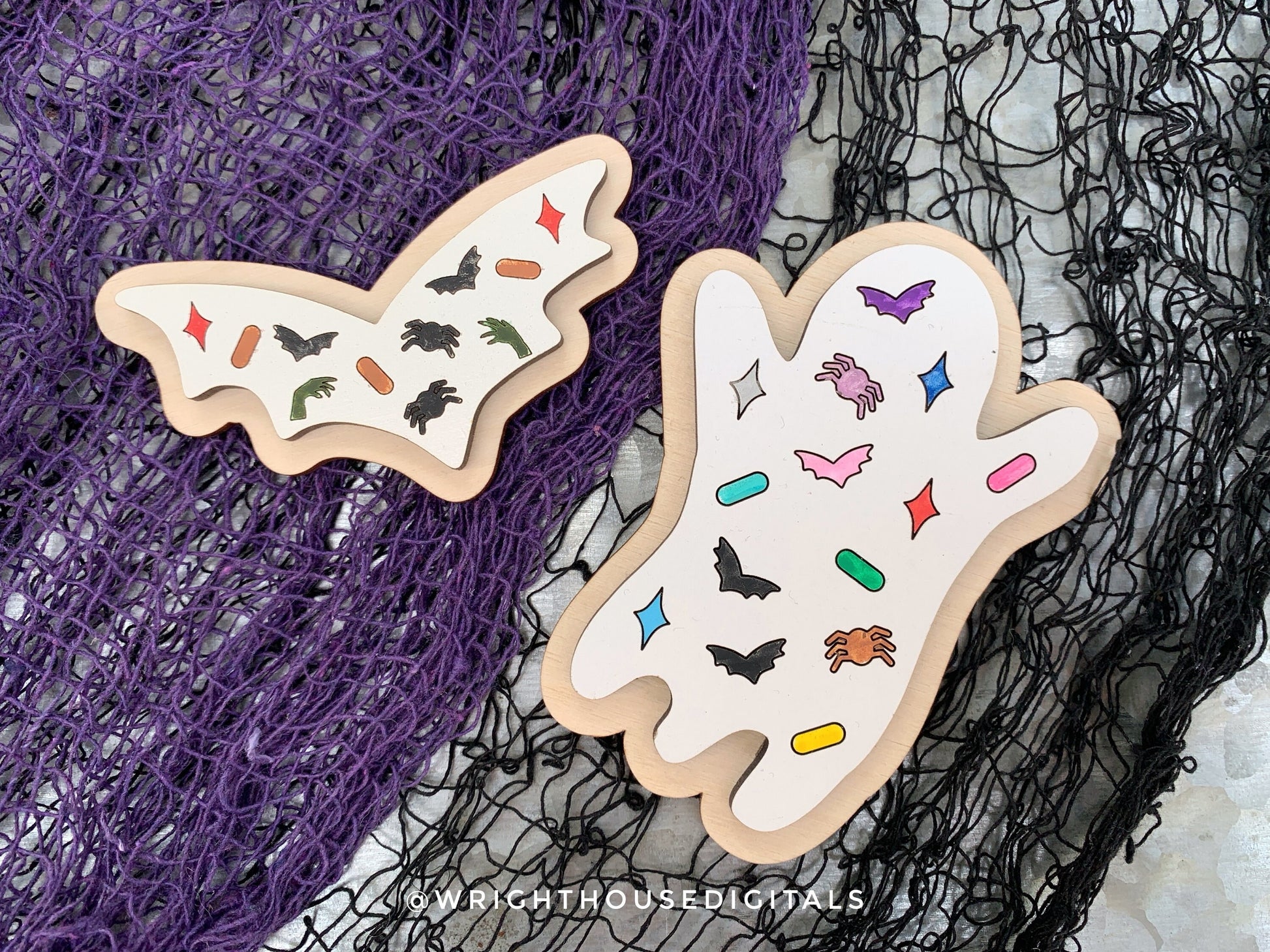 Halloween Sprinkle Cookies Bundle - Seasonal Tiered Tray Decor and DIY Kits - Cut File For Glowforge Lasers - Digital SVG File