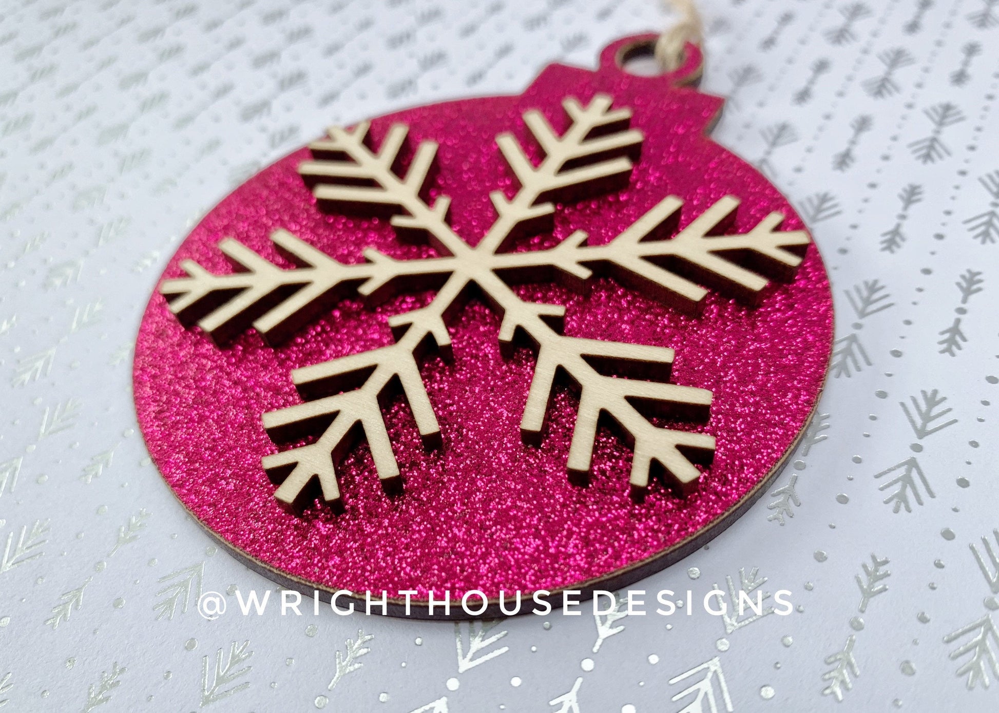 Layered Snowflake Christmas Tree Balls Set - DIY Decoupage Ornaments and Tags - Quick Cut File For Glowforge Lasers - Digital SVG File