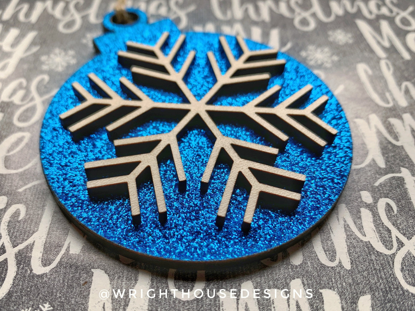 Layered Snowflake Christmas Tree Balls Set - DIY Decoupage Ornaments and Tags - Quick Cut File For Glowforge Lasers - Digital SVG File