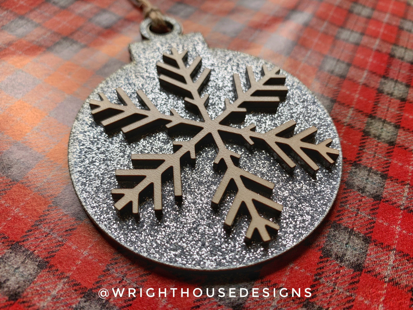 Layered Snowflake Christmas Tree Balls Set - DIY Decoupage Ornaments and Tags - Quick Cut File For Glowforge Lasers - Digital SVG File