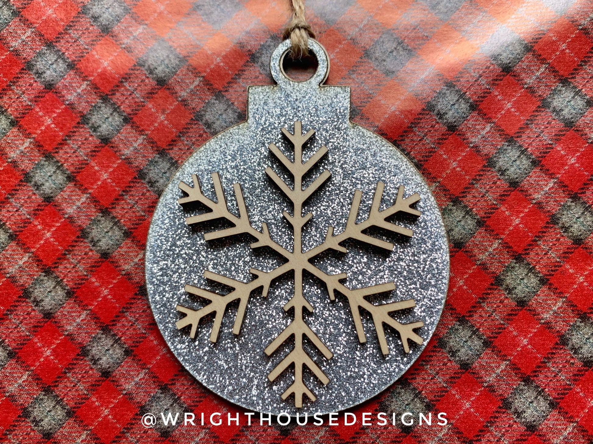 Layered Snowflake Christmas Tree Balls Set - DIY Decoupage Ornaments and Tags - Quick Cut File For Glowforge Lasers - Digital SVG File